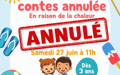 Animation contes du samedi 27 juin annulée