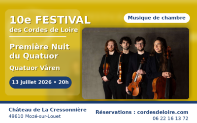 Première Nuit du Quatuor à cordes au Château de La Cressonnière